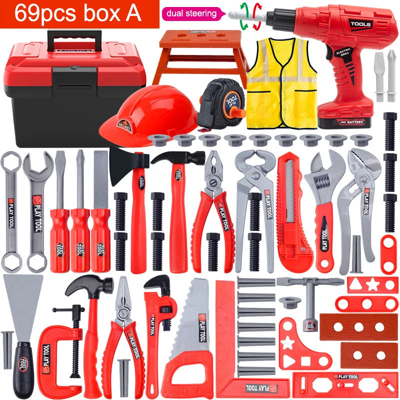 Children's Tool Set with Electric Toy Drill